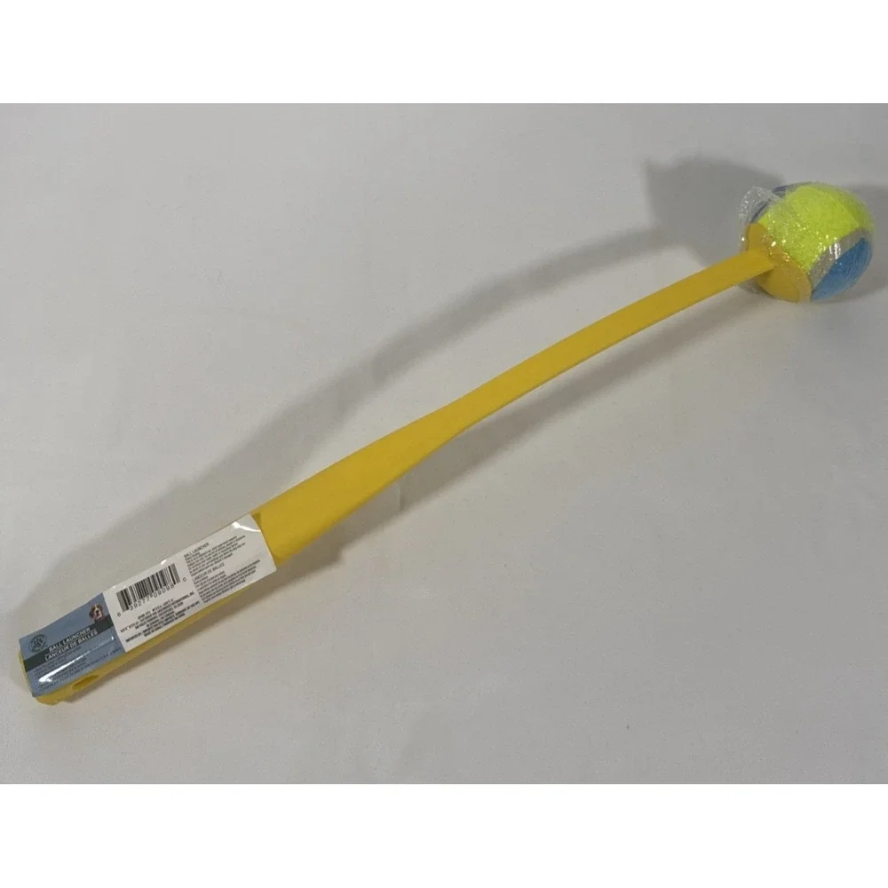 Greenbrier Kennel Club Ball Launcher Dog Toy Yellow Hands-Free Pickup Fetch